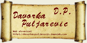 Davorka Puljarević vizit kartica